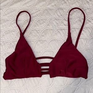 Maroon bikini top